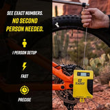 Slacker MTB Starter Suspension Tuning Kit – Digital Sag Tool & Portable Bike Tool for Precise MTB Sag Setup – One-Person Axle Measurement System – Bike Suspension Tool for Forks & Rear Shocks