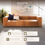 Poly & BARK Canale 99” Sofa – Modern 3-Seater Couch for Living Rooms – Performance Fabric Upholstery