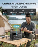 2026 Portable Power Station 350W, 230.4Wh LiFePO4 Battery, Power Bank 110V Pure Sine Wave AC Outlet 700W Surge, Solar Generator Fast Charging for Camping, Emergency, Laptop, RV, Off-Grid Living