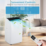 14000Btu Portable Air Conditioners,4 In 1 Air Cooler, Heater,Fan & Dehumidifier, Quiet Portable AC Unit Cools Rooms Up to 750 Sq. Ft, 24 Hrs Timer,LED Display,Remote Control, Window Kit