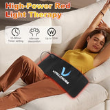 VITALCROSS Large Red Light Therapy Pad for Body 24"x12", 660nm & 850nm Near Infrared Light Therapy Belt 35w with 10-90min Timer Setting for Back, Waist, Shoulder & Joints Alleviate Discomfort