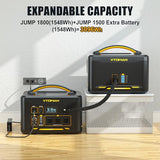 Vtoman 3096Wh Solar Generator with Extra Battery Included, 1800W (Peak 3600W) LiFePO4 Battery Power Station for Power Outages, RV, Camping, Emergencies