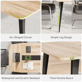 6 FT Conference Room Table, 70.86L x 35.43W x 29.52H Inches Boat Shaped Meeting Seminar Boardroom Table