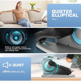 ANCHEER Under Desk Elliptical Machine, Electric Seated Pedal Exerciser, Mini Elliptical Machines for Seniors, LCD Display Monitor, Remote Control, Leg Exerciser for Home (Training Grey)