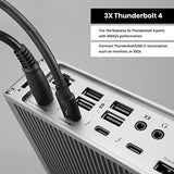 18-in-1 Thunderbolt 4 Docking Station, 98W Charging, 3* TBT4 (40Gb/s), 3* USB-C + 5* USB-A (10Gb/s), 2.5GbE LAN