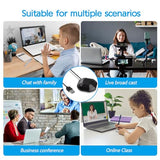 360° Conference USB Microphone for Desktop No Speaker, USB Computer PC Mic, Noise-Canceling Technology, Recording