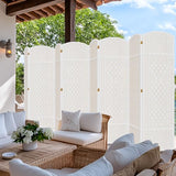 8 Panel Room Divider, 6ft Tall Folding Privacy Screen, 19.5" Wide Panels, 360°Rotation
