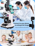 Microscopes for Adults WF10x and WF25x eyepieces Compound Microscope with Microscope Slides