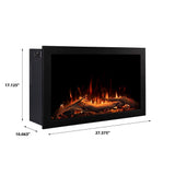 Modern Ember Highmark Traditional 26 Inch Built-in Smart Electric Fireplace Insert | Alexa/WiFi Enabled - Remote Included | Electric Firebox Heater with Multi-Color Flames | 1500W
