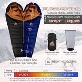BUERTS Down Backpacking Sleeping Bag 680FP. Cold Weather Sleeping Bag 0°F-32°F (Multiple Temperature Options), XL Large 4 Season Sleeping Bag for Adults Camping Hiking Mountaineering