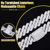 Ucciyo VVSI 20MM Moissanite Chain For Men Luxury Cuban Link Chain