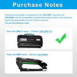 Black High Yield Toner Cartridge Replacement for Dell 330-2667 330-2650 330-2649 Compatible with Dell