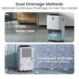 Yaufey 150 Pint Dehumidifier for Basement Home 8000 Sq. Ft. with Drain Hose