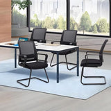 Office Guest Chair with Lumbar Support and Mid Back Mesh Space Air Grid Series for Reception