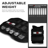 Ankle Weights Wrist Weights for Men Women, 1 Pair Adjustable Removable Steel Weighted Plates Arm Leg Weights for Walking