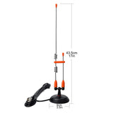 UAYESOK Heavy Duty Magnetic Mount Antenna, Dual Band VHF/UHF Vehicel Home Base Antenna, PL259 Plug & 3.5inches Mag Base & 13ft RG58 Cable, for HT Mobile Radio Scanner Repeater GMRS Radio