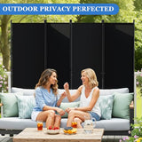Room Divider 6FT Folding Privacy Screens with Lockable Wheels,