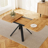 HIPIHOM Extendable MDF Dining Table 4-6 People, 47.2"-63" Kitchen Table