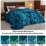 NEWCOSPLAY Super Soft Faux Fur Blanket Twin Size Dark Blue Sherpa Fuzzy Plush Warm Blanket for Sofa Bed (Dark Blue, Twin(60"x80"))