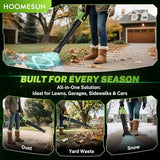 HOOMESUN Cordless Leaf Blower, 710CFM & 200MPH, 6-Speed Turbo Blower with 42V 6.0Ah Battery – Lightweight Electric Blower for Yard, Lawn, Dust & Snow Cleaning
