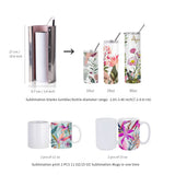 Tumbler Heat Press Machine Blue Mug Press Machine for 30 OZ 20 OZ 16 OZ Straight Sublimation Blanks Skinny