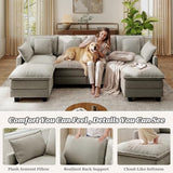 Ihanherry 107" Modular Sectional Cloud Sofa