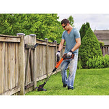 BLACK+DECKER 20V MAX Cordless String Trimmer and Edger with Spool, Battery and Charger Included, 2 Speed, 12 Inch (LST522)