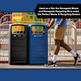 Large Capacity 50 Gallon Waste Bin Made of 100% Recycled Plastic Commercial Outdoor Trash Can
