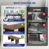 OfficeSimpli Conference Room Table, Made in USA, 12 ft, California Walnut