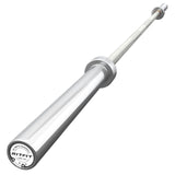 RitFit Elite 7ft Olympic Barbell, Robust 45lb Barbell for Weightlifting and Powerlifting, Superior Olympic Bar with Exceptional 500lbs Load Capacity, Weight Bar for 2” Standard Plates Sliver/White
