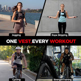 MIKOLO Weighted Vest, 8lb/12lb/16lb Weight Vest for Women & Men, Weight Vest with Reflective Stripe for Walking, Running, Strength Training & Workout(8lb)