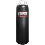 Ringside 100 lb Powerhide Heavy Bag for Boxing, MMA, Muay Thai & Kickboxing, Soft Filled Punching Bag with Foam Liner, Chain & Swivel Included, Black
