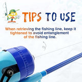 WIDDEN Kids Fishing Pole, Telescopic Fishing Rod, Toddler Collapsible Fishing Rod and Reel Combo with Tackle Box, Fishing Line, Bobber, and Soft Lures for Boy, Girl, Youth, Beginner, Over 4 Years Old