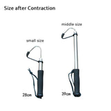 BE-TOOL Fishing Gaff Hook Telescopic Stainless Steel Fishing Hand Gaff with Soft EVA Handle Wrist Strap for Ice Freshwater Saltwater Fishing (Middle)
