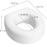 Enhanced Comfort 5" Raised (Round) Toilet Seat Riser | 3 Slip Resistant HealthSmart