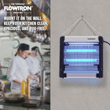 Flowtron Indoor Bug Zapper: 3000V Electric Insect Killer & Mosquito Trap - 300 Sq Ft Coverage - 12W Dual UV Light Fly Zapper for Kitchen, Bedroom, RV & Restaurant - Safe Gnat & Moth Killer