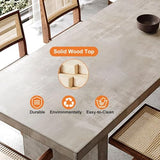 homary 70.9" Rectangle Dining Table, Farmhouse Kitchen Table for 4-6 People