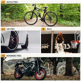 Tire Inflator Portable Air Compressor for Car,Large motor 2x Fast,Tccbac Bike Pumps with 150 PSI High Pressure Gauge and LED Light,Tire Pump Auto Shut-Off