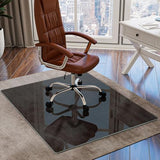 Tempered Glass Desk Chair Mat for Carpet, Glass Office Chair Mat - 5mm Thickness, Smooth Rolling, Scratch-Resistant