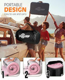 Gaialoop 3 Inch Memory Foam Camping Mattress, Dual Layer Thick Sleeping Camp Pad for Car Tent Cot, Roll-Up Portable Glamping Floor Bed for Guests Sleepover[Twin XL: 80 * 38 * 3"] Sakura Pink