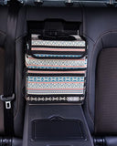 SIBOFUEGO Car Garbage Can Cute - Leak-Proof Car Trash Can with Lid and Storage Pockets, Car Trash Bin for Men and Women (Beige Aztec Motif)