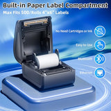 Ethernet Shipping Label Printer, D550 Pro Wireless Thermal Labels Printers for Small Business,Office