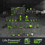 Greenworks 60V 17" Brushless (Push) Mower + 60V (610 CFM) Brushless Blower, 4.0Ah Battery and 3A Charger