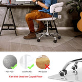 Kuyal Clear Chair Mat, Hard Floor Use, 8'×10' Transparent Office Home Floor Protector mat