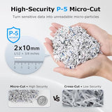 BONSEN 300-Sheet Auto Feed Paper Shredder, P-5 High Security Heavy Duty Shredders for Office Use, 60 Minutes Non-Stop Micro Cut Shredding