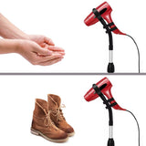 Amersis Hair Dryer Stand Holder 360 Degree Rotation Lazy Adjustable Height Hands-Free Compatible with Compact Styling Tools Blow Dryer Holder for Countertop