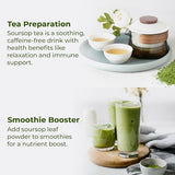 FreshDrinkUS, Premium 4.5oz Soursop Leaves Powder, 100% Natural & Pure, Herbal Tea, No Sugar, No Gluten, Vegan.