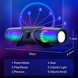 Computer Speakers for Desktop Monitor with RGB Light,PC Speakers with Subwoofer,USB Powered Sound Bar for Laptop