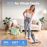 SENMO Steam Mop, 14-in-1 Detachable Steam Cleaner for Home and Floor, 1300W 228°F Deep Cleaning MultiPurpose Steamer with 14 Attachments for Floor, Tile, Grout, Furniture, Carpet, Wall (Black)
