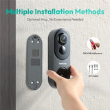 5MP Wireless Video Doorbell Camera,180° Head-to-Toe View, AI Motion Detection, VR Mode